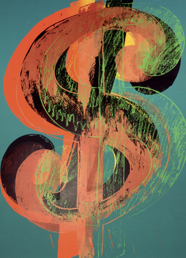 Andy Warhol, Dollar Sign, 1981 Muriel Anssens / Mamac Nice © The Andy Warhol Foundation for the Visual Arts, Inc. / Licensed by ADAGP, Paris, 202