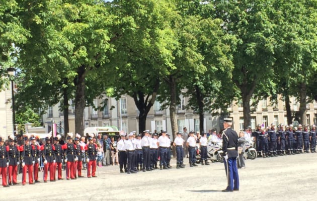Prises d'armes du 14 juillet 2016 à la Préfecture de Nantes