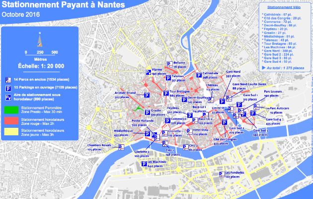 Plan de stationnement à Nantes 