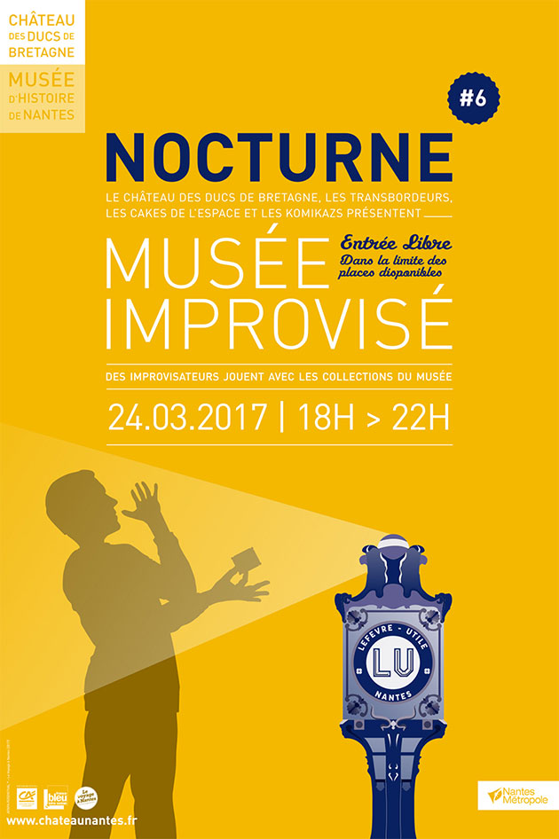 affiche nocturne chateau nantes musee improvise