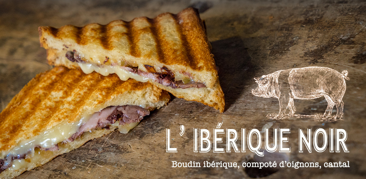 croque servant croque-monsieur l'iberique noir