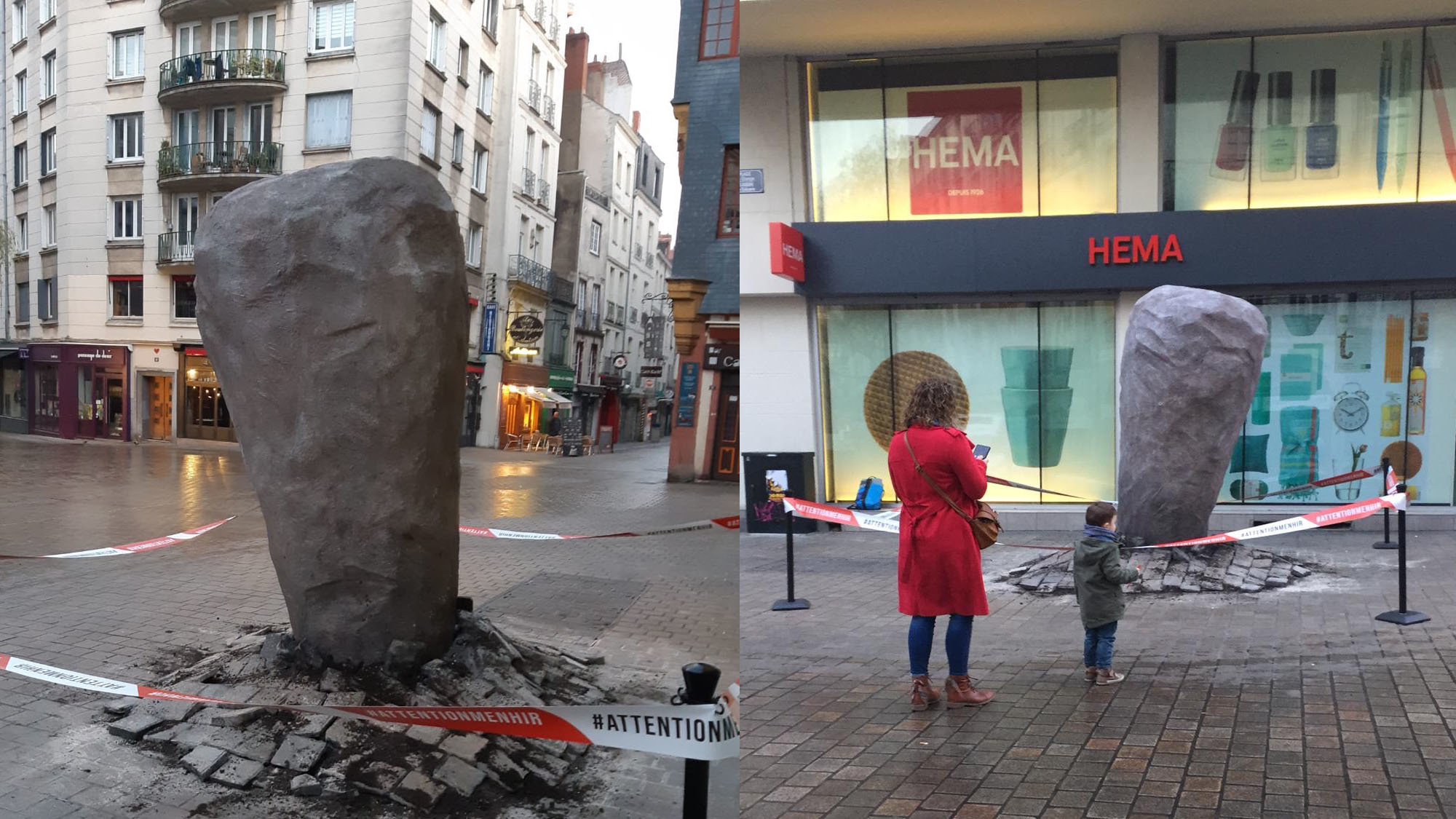 Par Toutatis : un énorme menhir découvert sur la place du Change ce matin ! o7oot4z79b