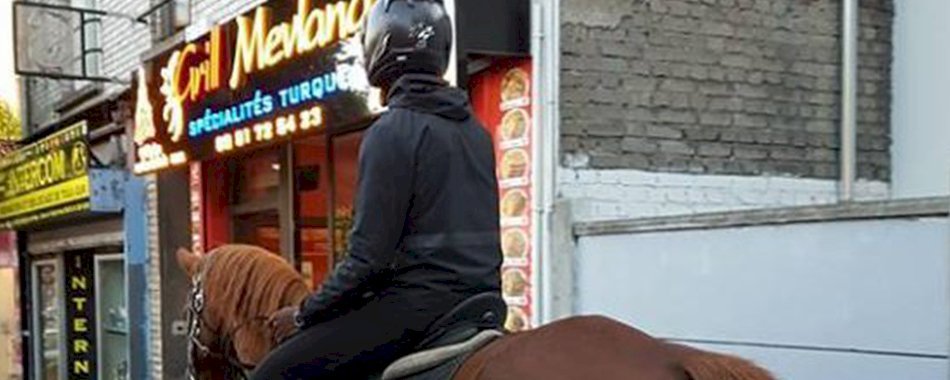 La vidéo d\'un cavalier à cheval dans les rues de Montreuil fait le buzz hfrfdmu4wu