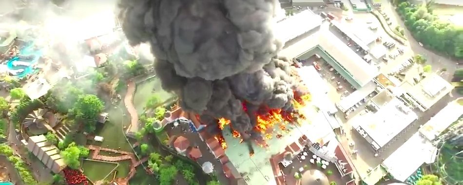 Vidéo : les premières images d\'Europa Park après le violent incendie de ce week-end swfkai23ax