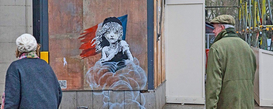 Banksy : une Cosette en larmes pour les migrants td17kj938y