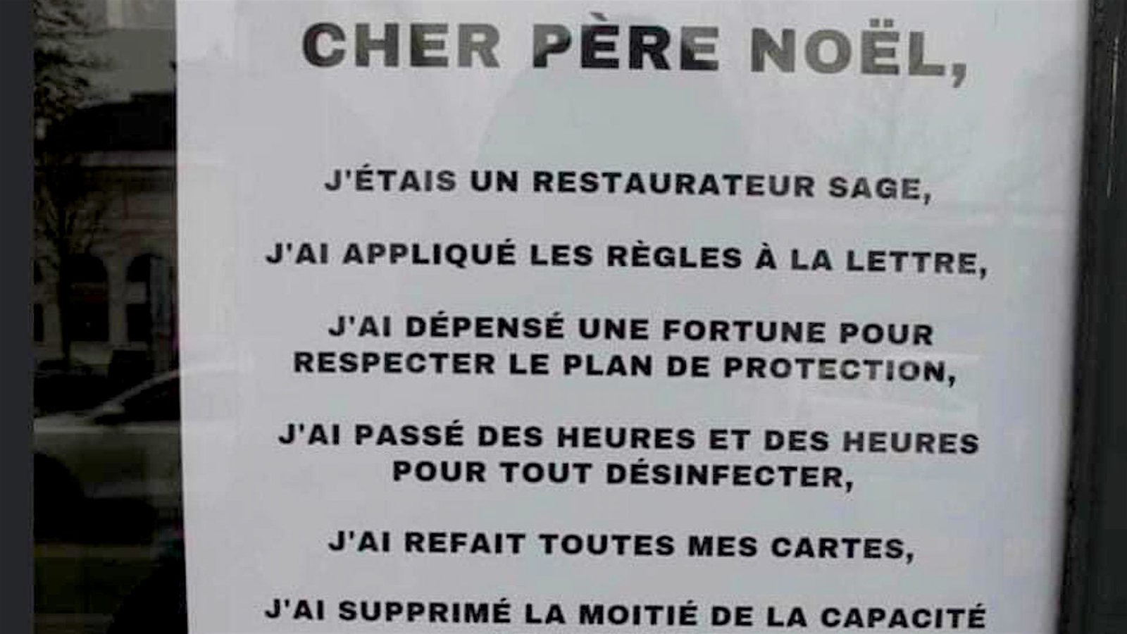 Un restaurateur lance un appel à l’aide au père Noël | News | Paris