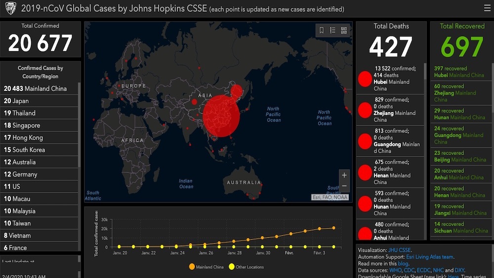Une carte de la propagation du coronavirus en temps réel coronavirus-jpeg