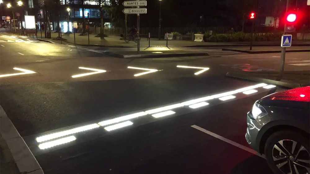 Un marquage lumineux au sol pour éviter les collisions avec les bus à Nantes marquage-sol-lumineux-nantes