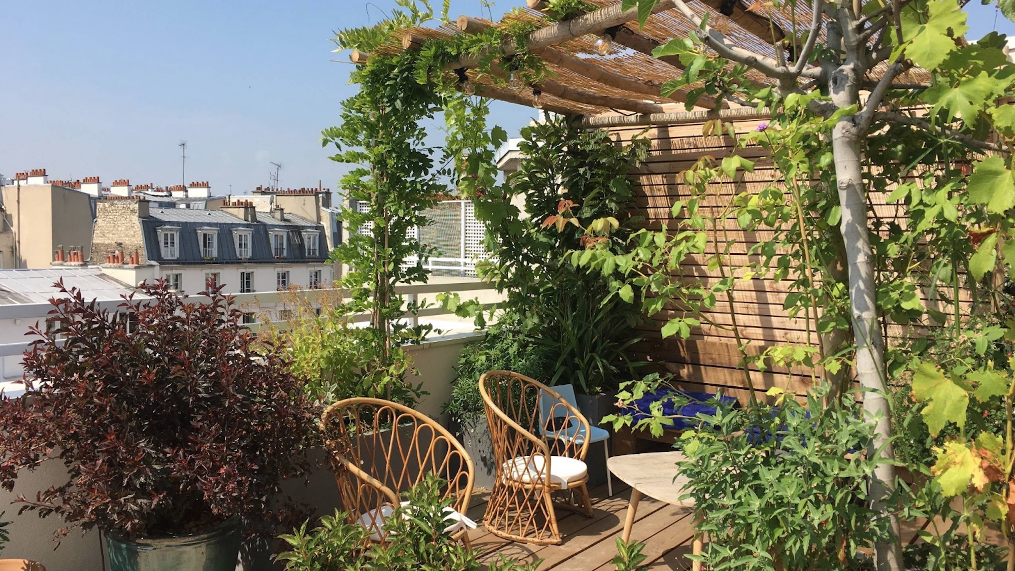 Tente terrasse - Jardin sur Rue du Commerce