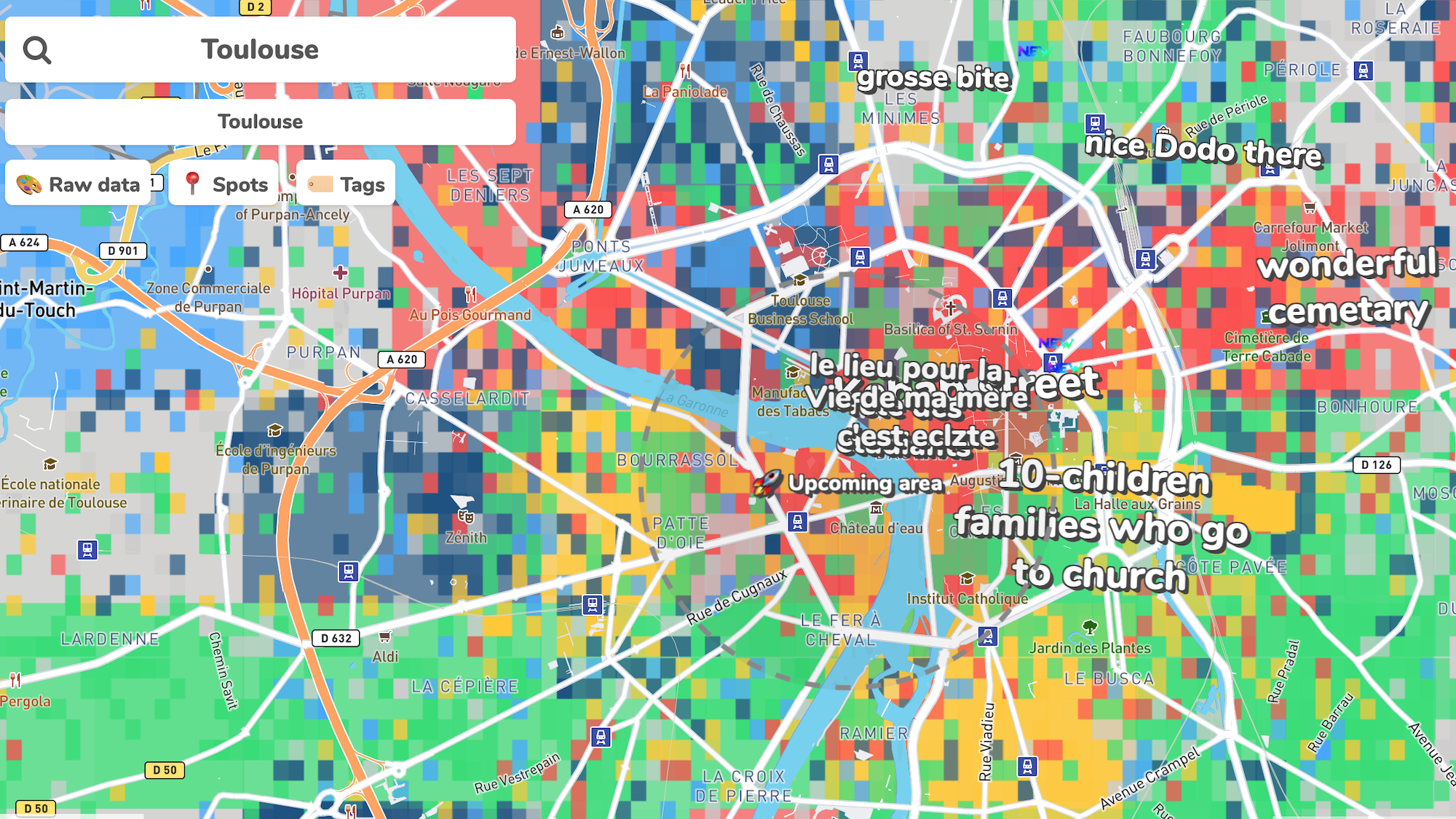 Hoodmaps, la carte interactive drôle et clichée sur les quartiers de Toulouse capture-d-cran-2021-04-19-10-44-03