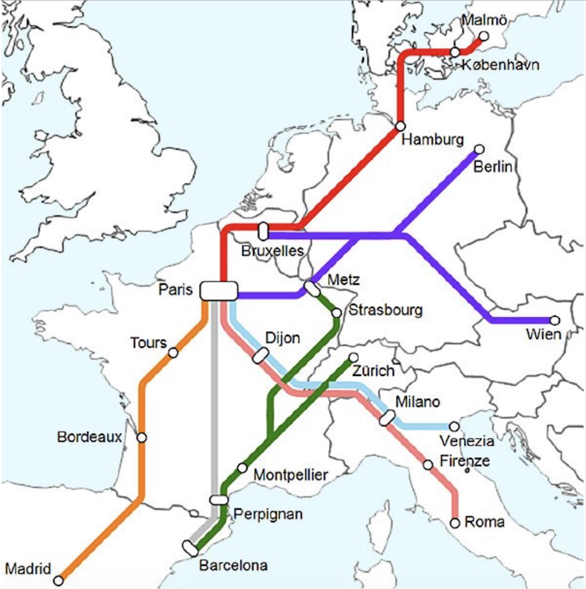 La carte des trains de nuit en France et en Europe enfin dévoilée Le