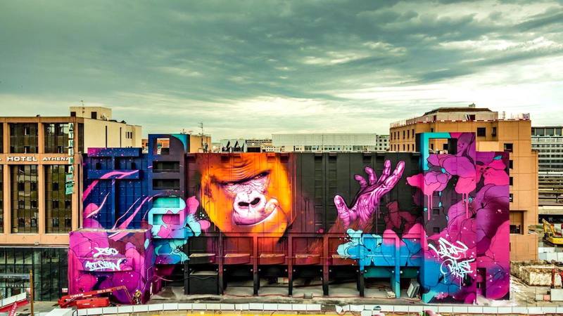 Streetart la plus grande fresque participative d’Europe