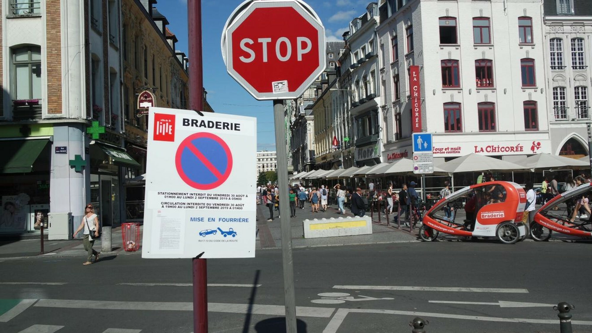 La carte des rues piétonnes du 3 au 5 septembre pendant la Braderie des commerçants circulation-interdite-braderie-lille