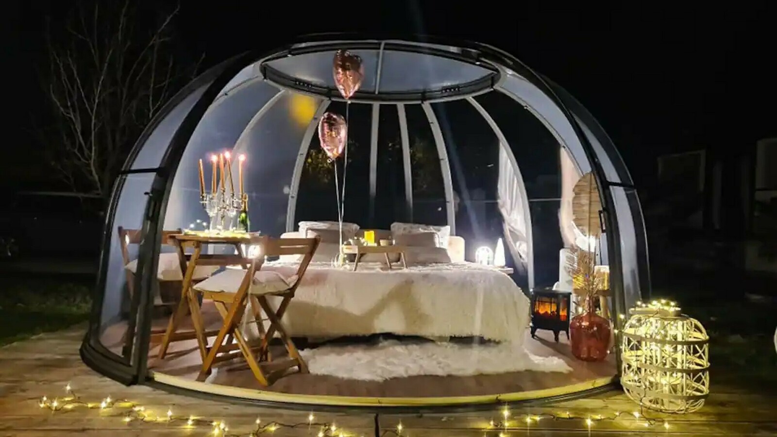 Passez une nuit romantique dans un dôme au bord d'un lac à 1h de Lille ...