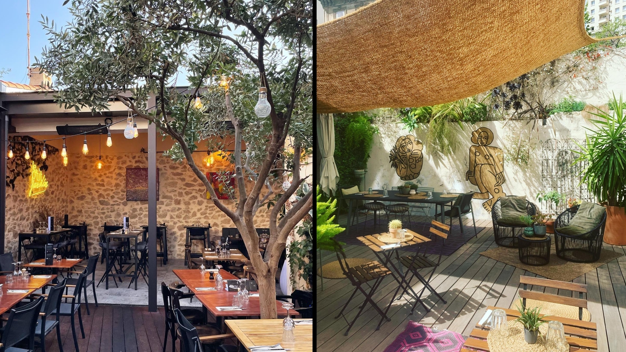 Marseille : Top des restaurants avec patio végétalisé où déjeuner