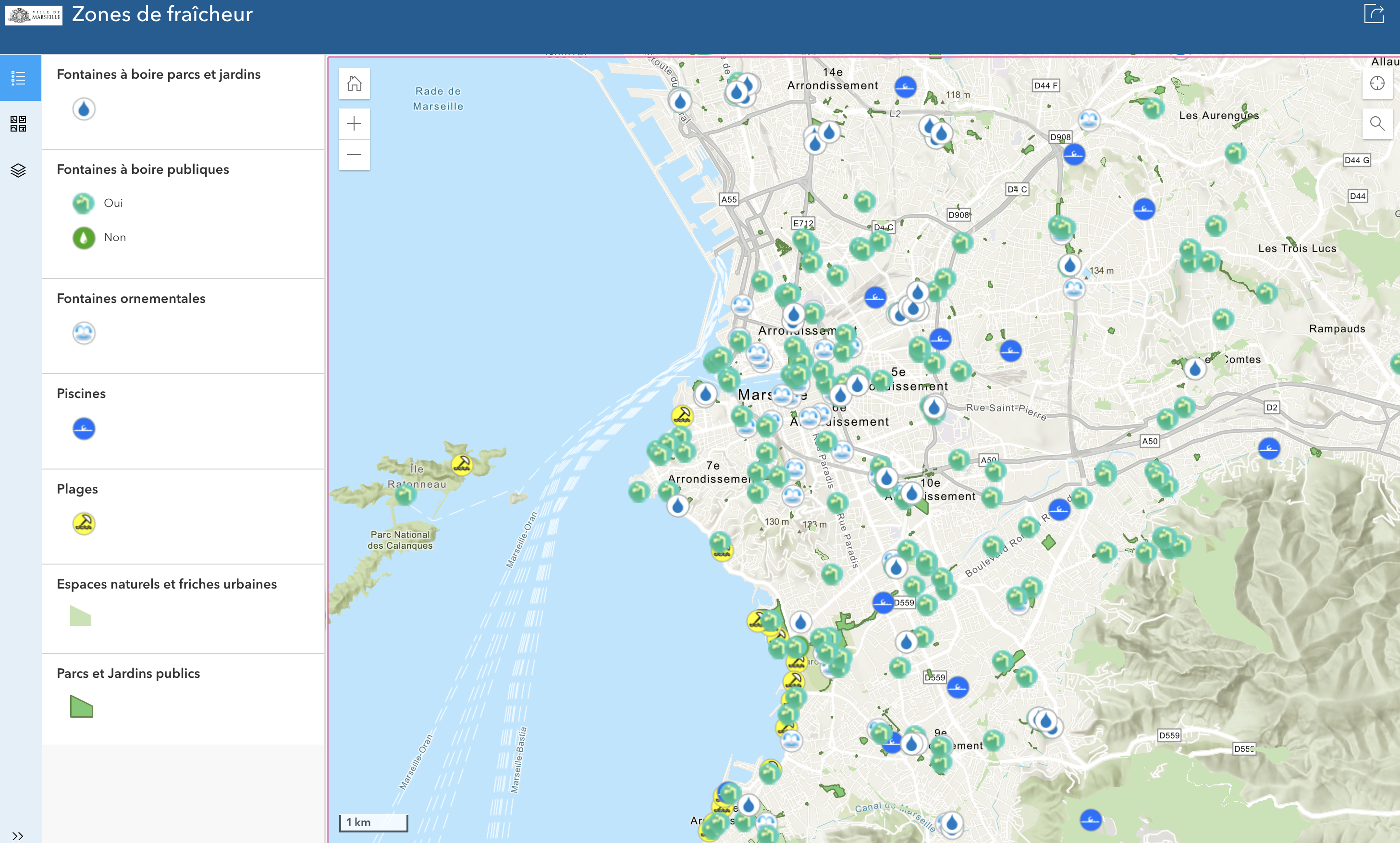 Carte fraicheur marseille