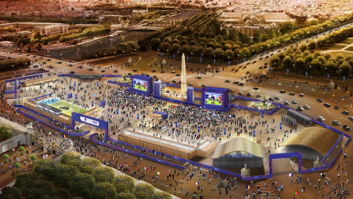 Un village rugby s'installe place de la Concorde pour la Coupe du monde