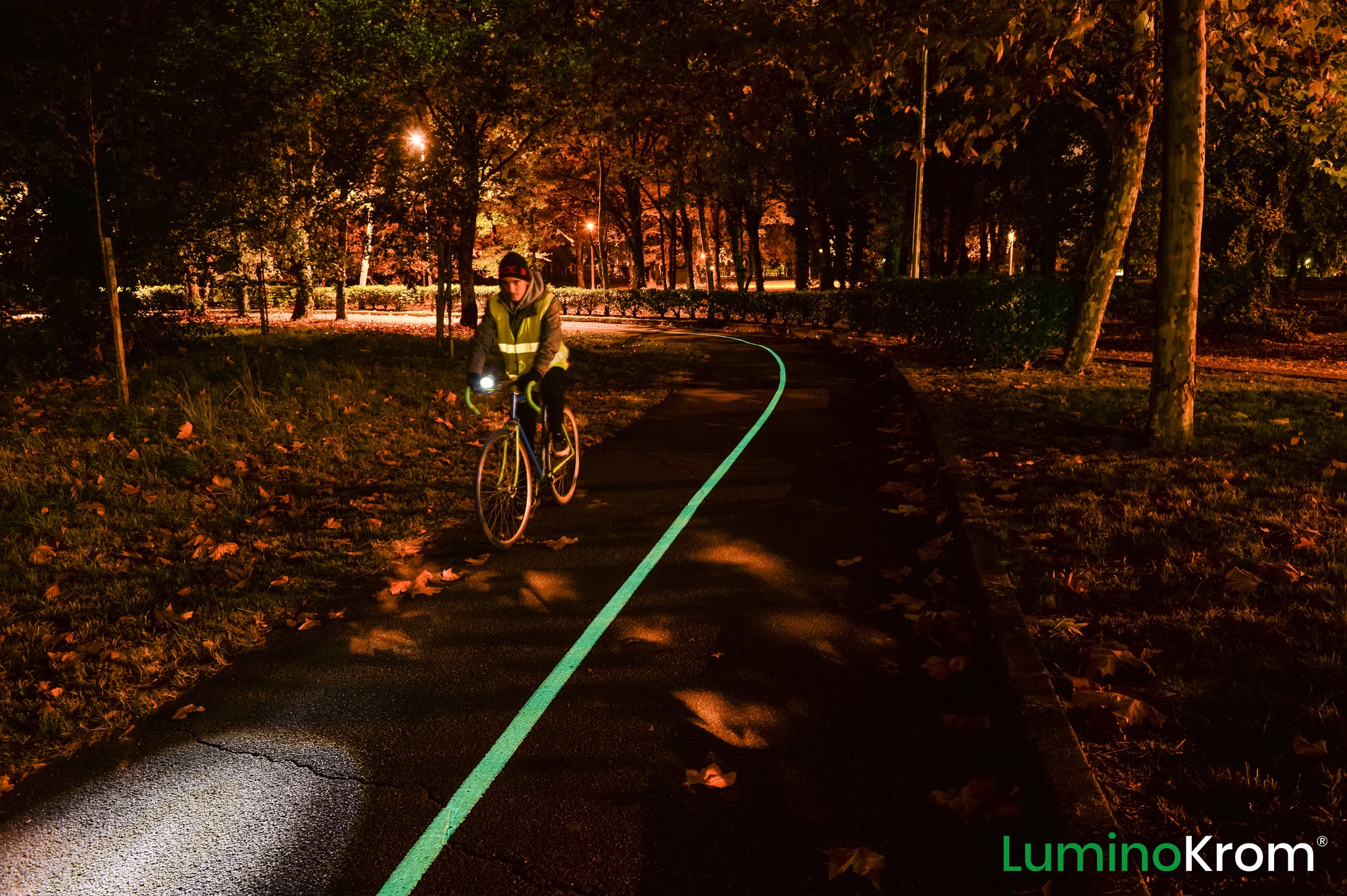 piste cyclable lumineuse lumikrom gironde bassin arcachon