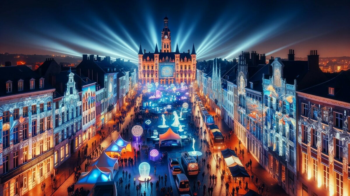 Mons en Lumières 2024: Free Light Festival with 26 Magical Installations in Wallonia’s Largest Event!