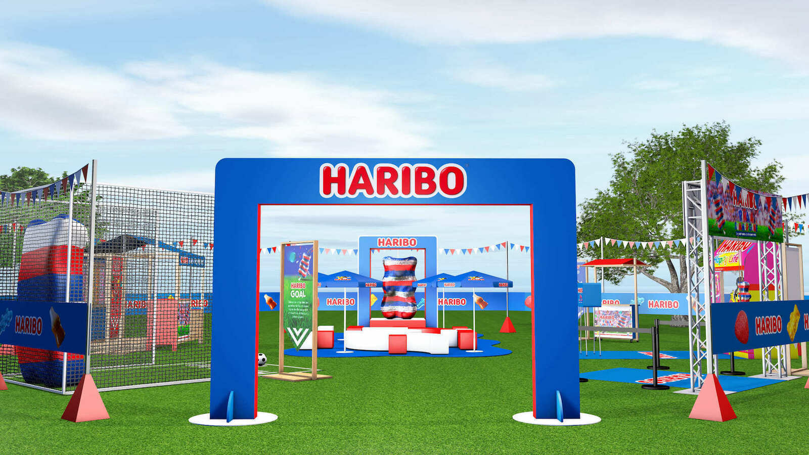 HARIBO installs a massive village in the heart of Jardin d