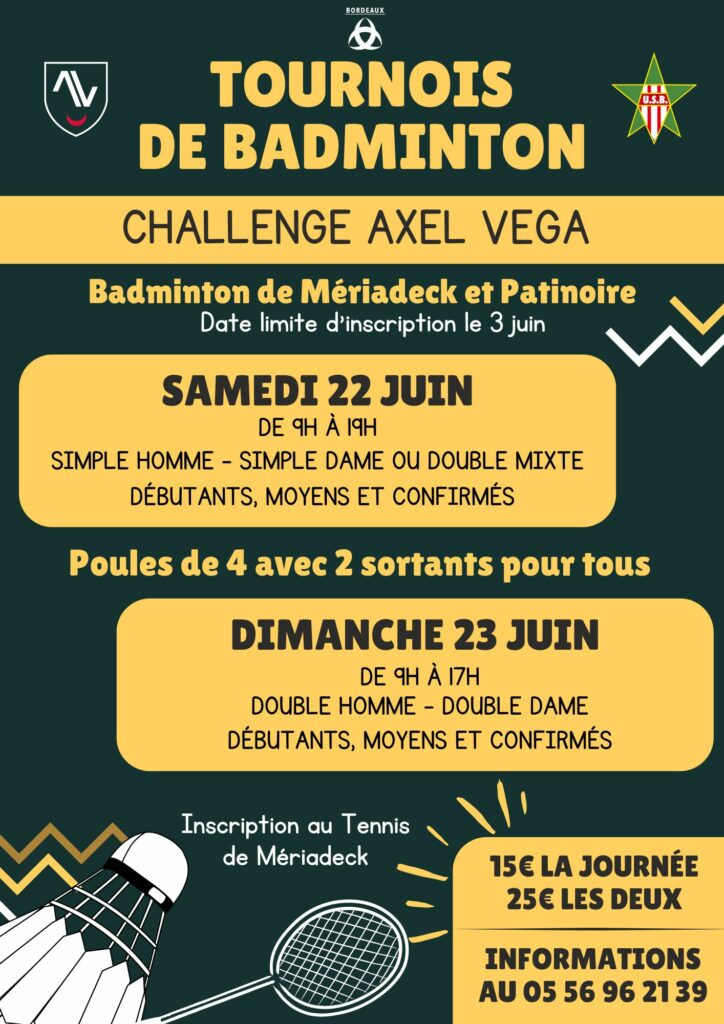 tournoi badminton bordeaux 