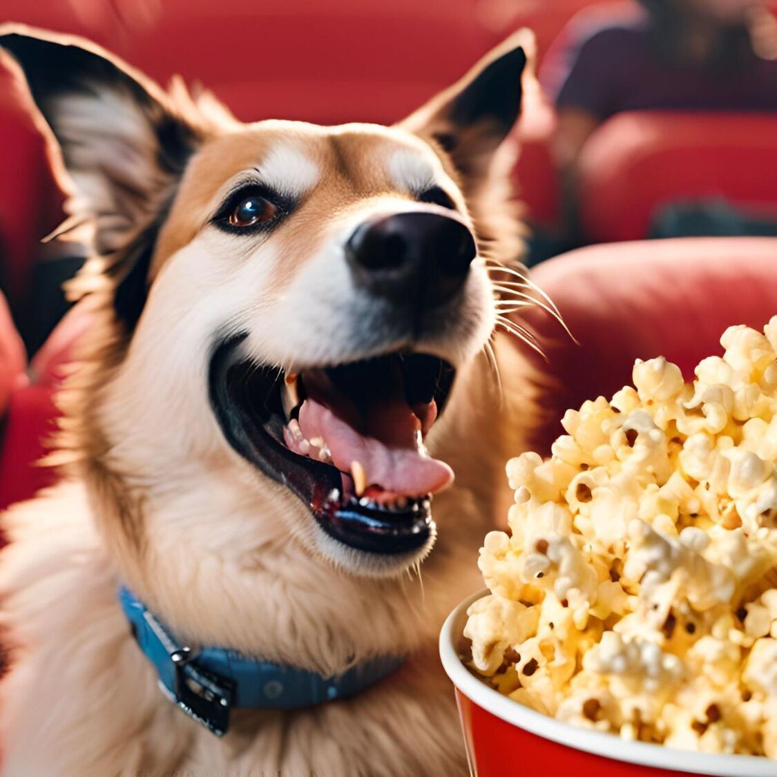 chien-dans-une-salle-de-cinema-avec-du-pop-corn