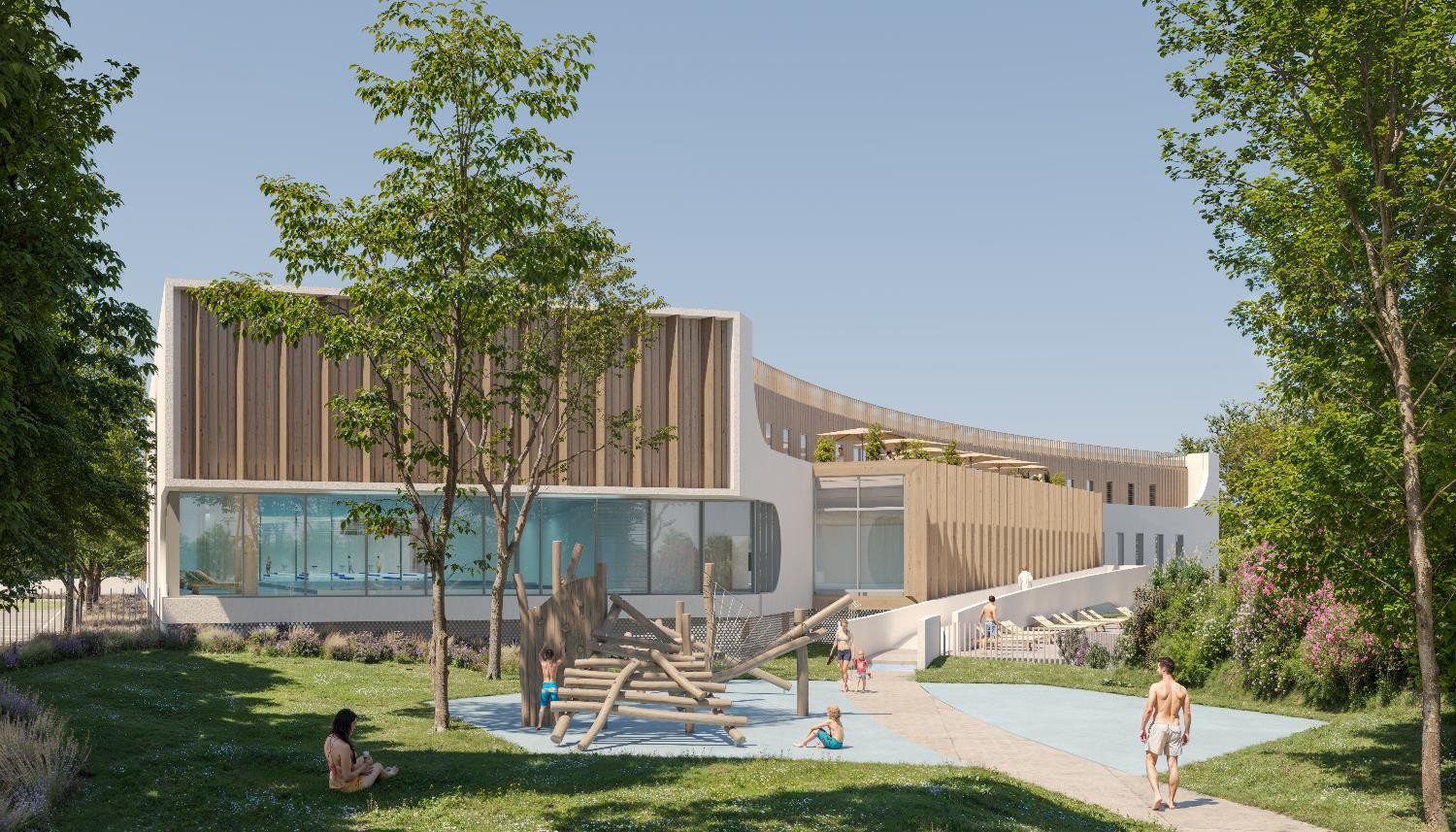 project aquatic and sports center of Créteil
