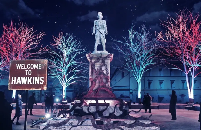 Stranger Things will set up a massive light installation in the