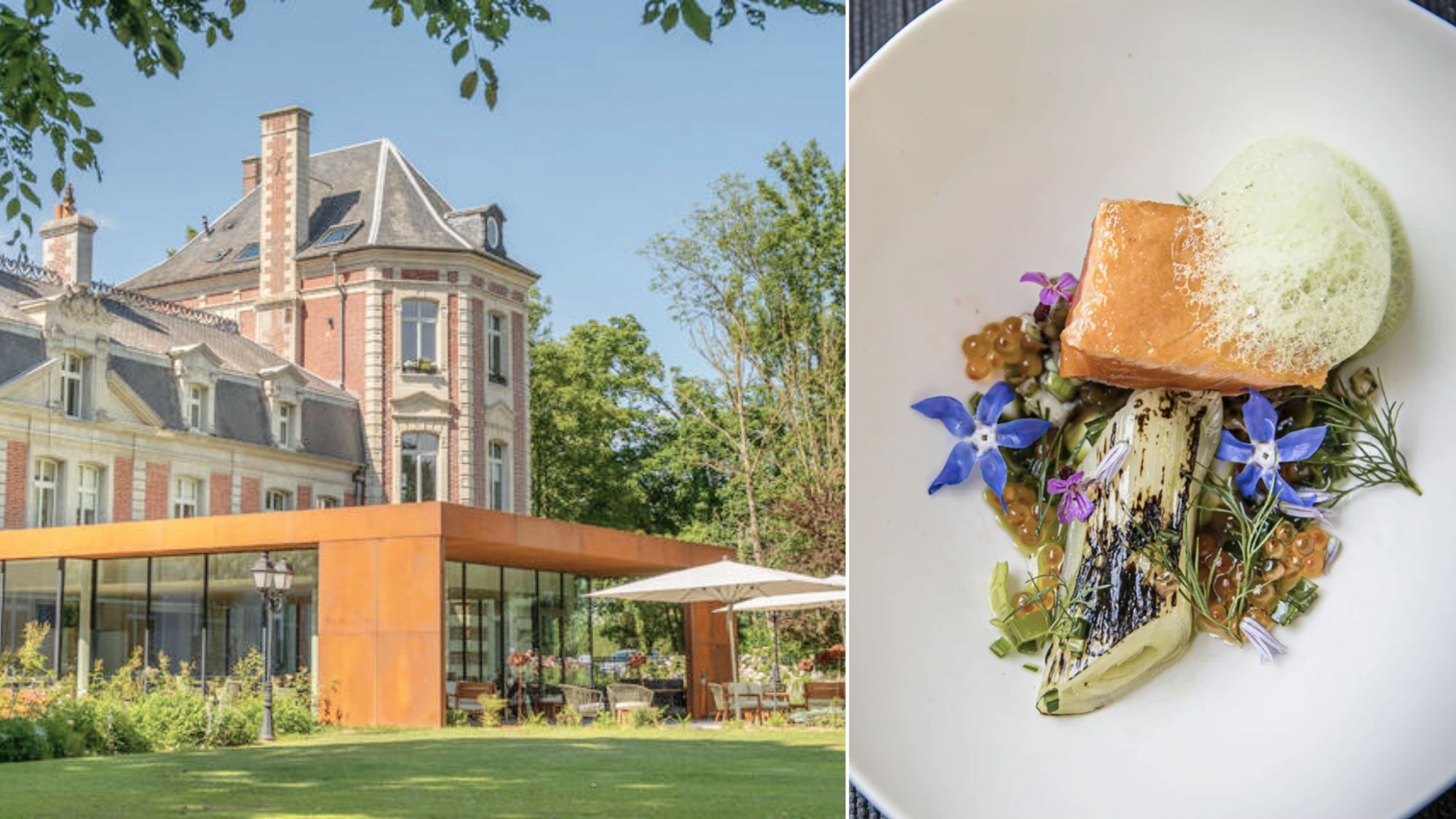 chateau-jardin-assiette-saumon-legumes