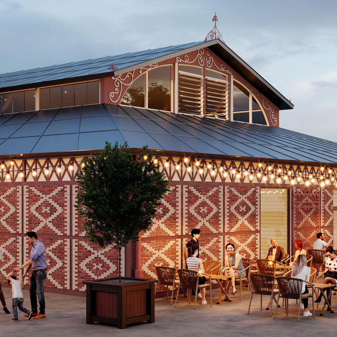 Une nouvelle halle gourmande de 750 m² vient d’ouvrir aux portes de Paris halle-flachat-3d-exterieure