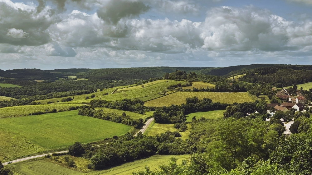 vue absolument dingue sur le Morvan.