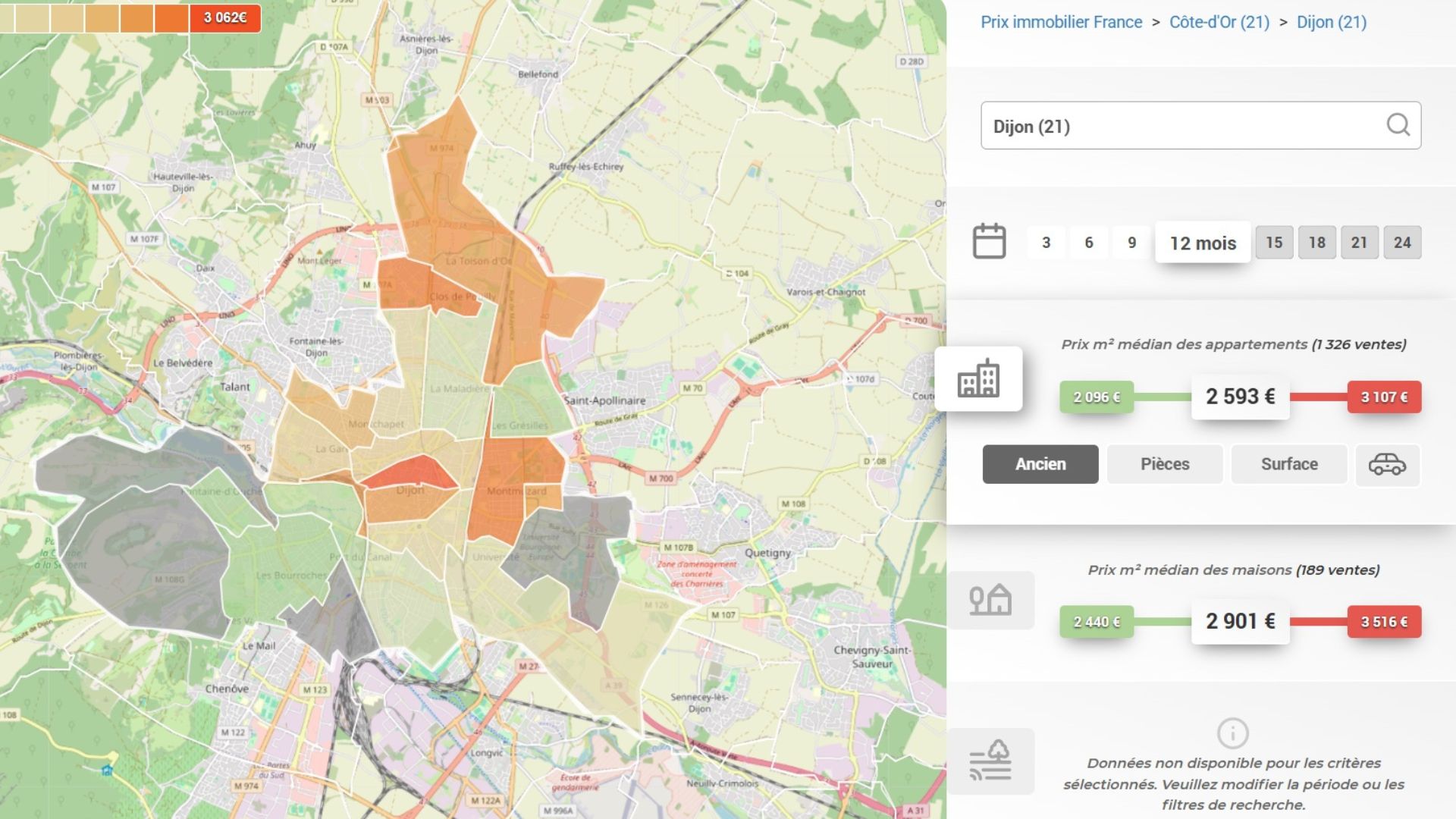prix pour acheter et devenir propriétaire à dijon en 2026