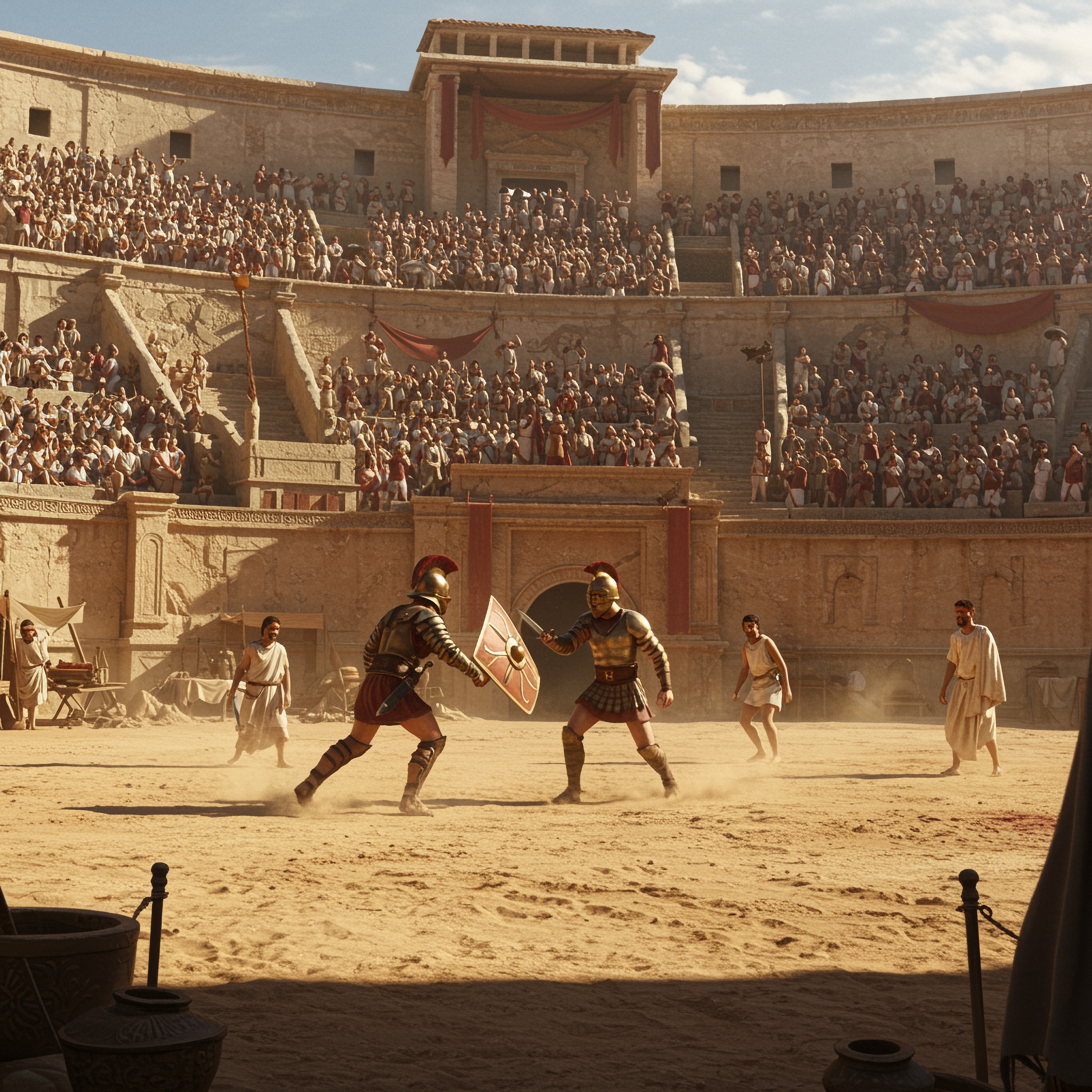 combat gladiateurs ar&egrave;ne