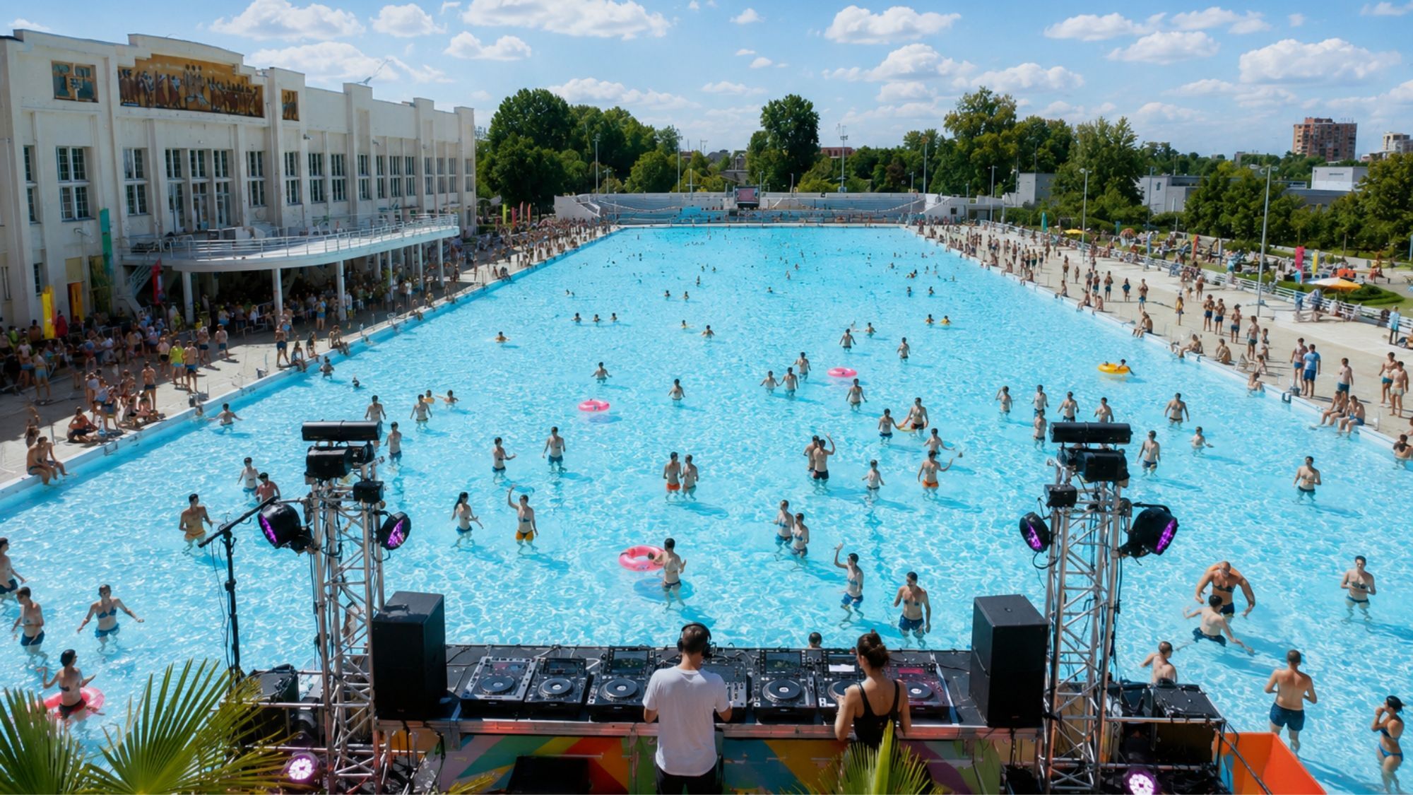 Une pool party avec 3 DJ va faire vibrer la mythique piscine Nakache à Toulouse pendant 6 heures ! piscine-nakache-pool-party-toulouse
