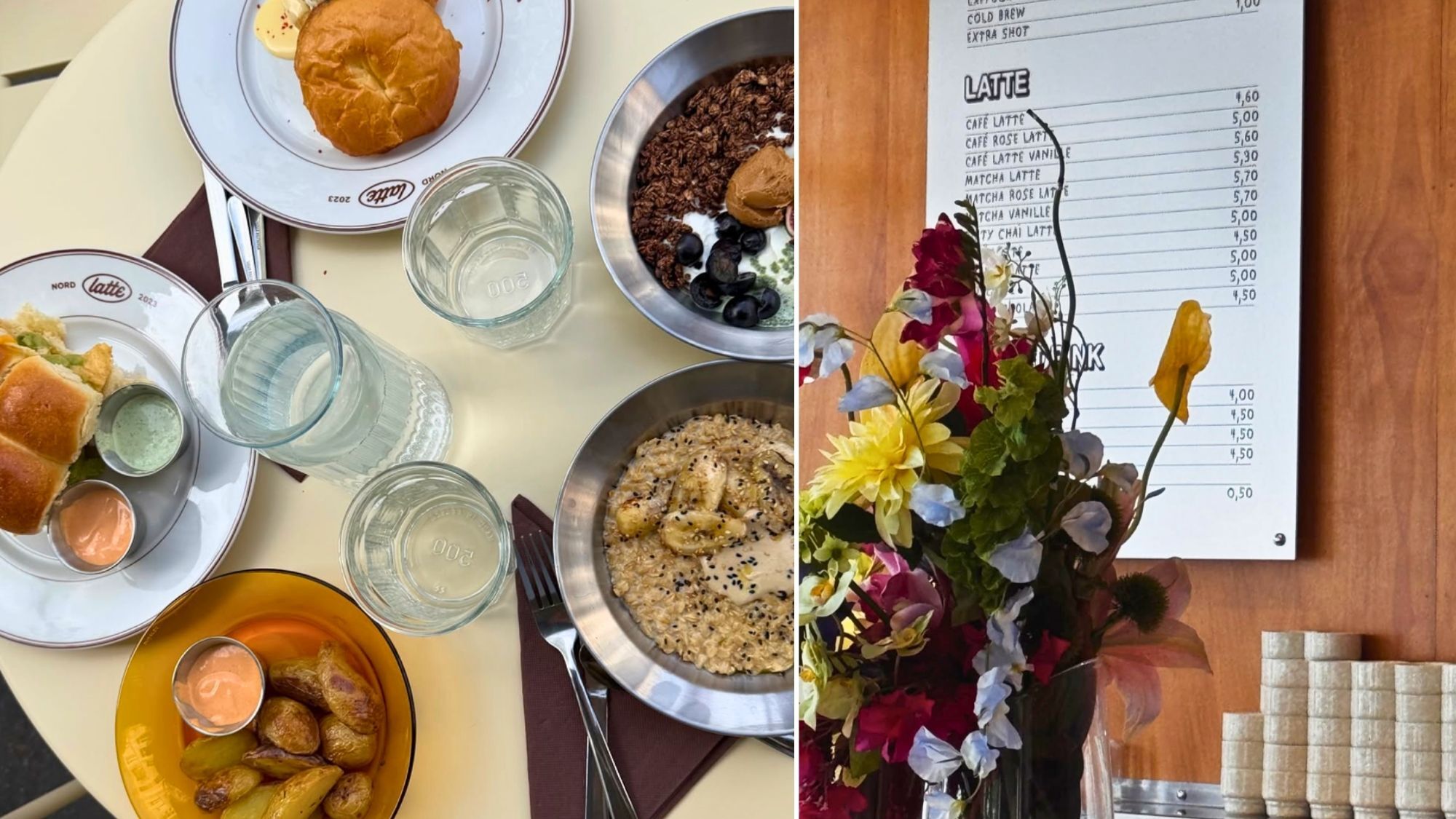 brunch-latte-fleurs-assiettes
