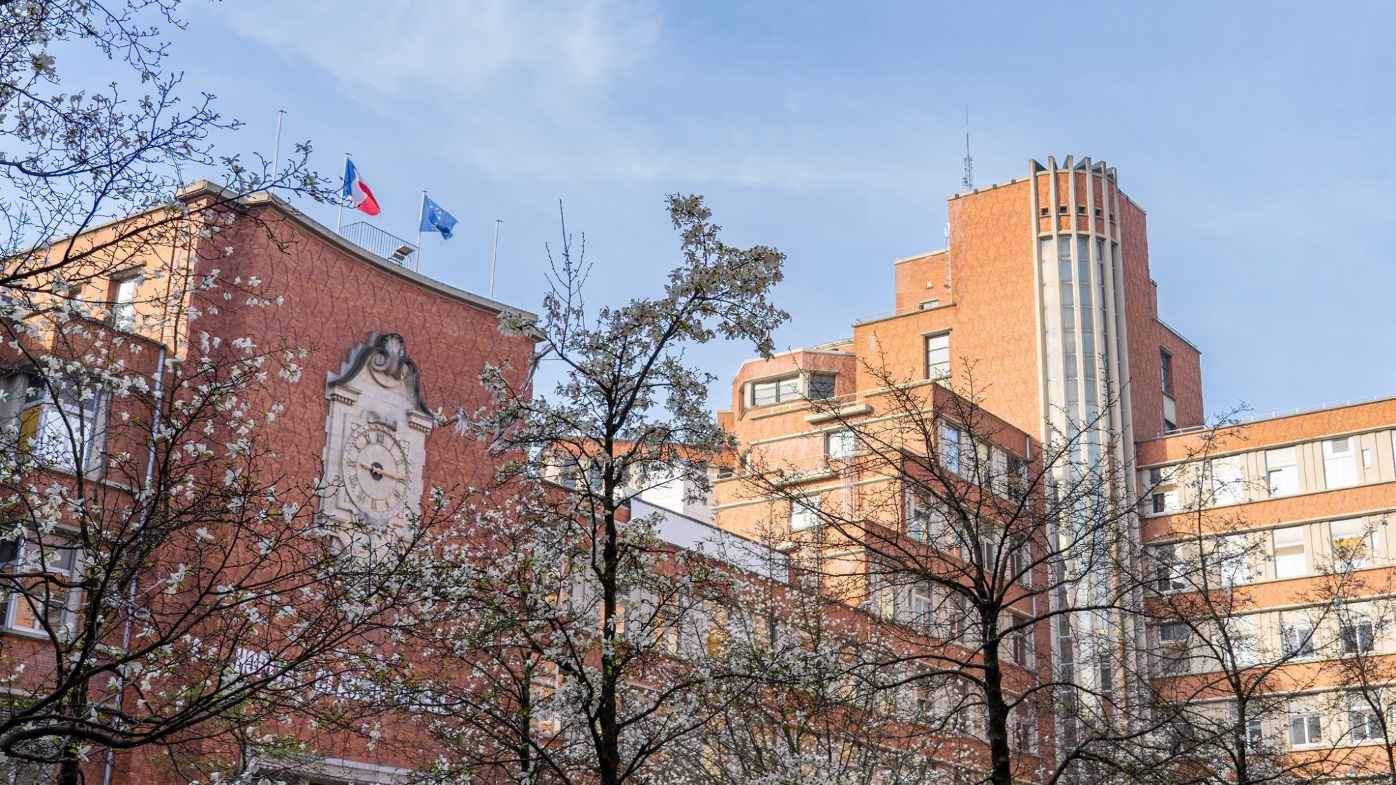 hopital-arbres-horloge-ciel