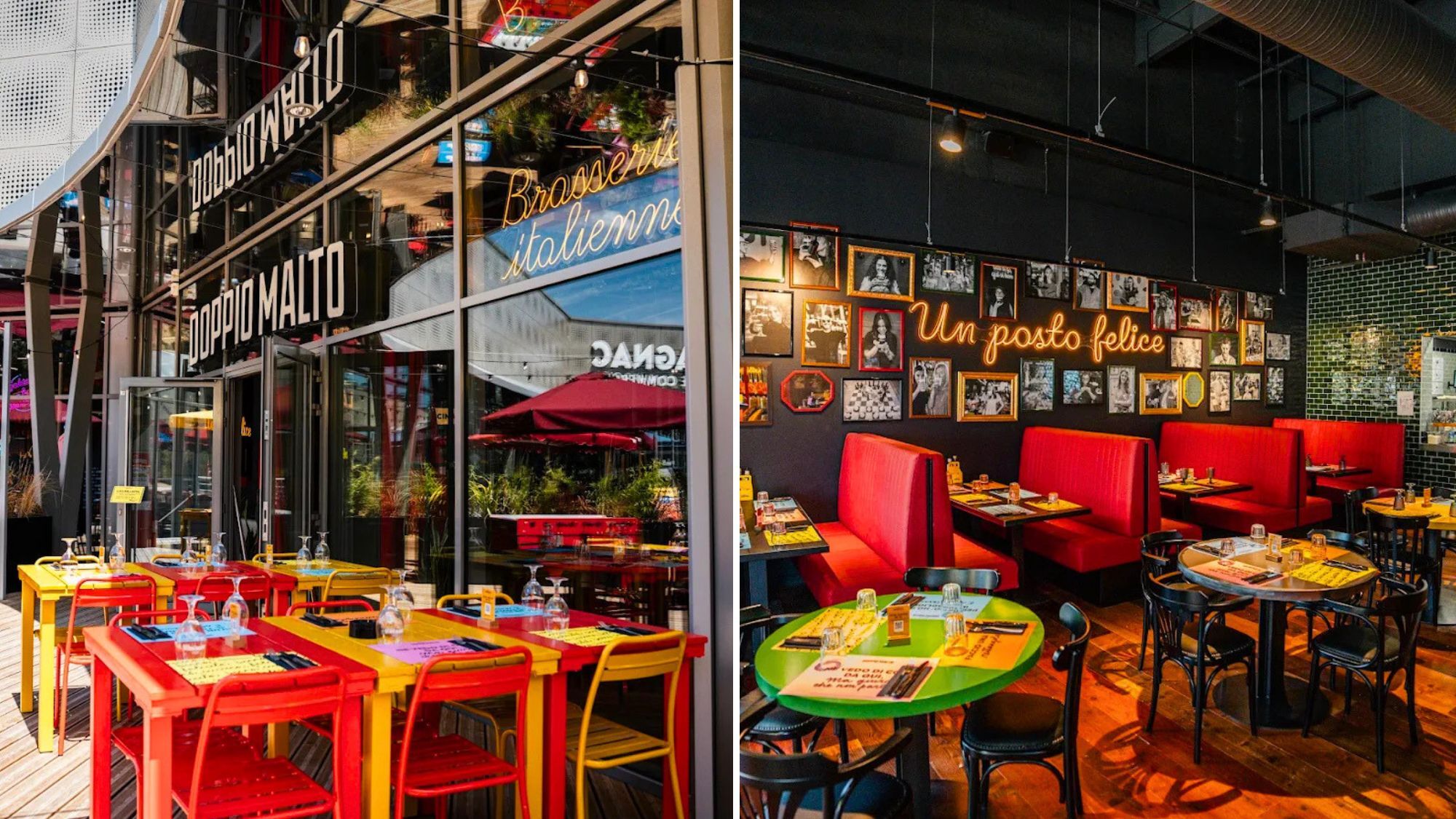 Une nouvelle brasserie italienne ultra-colorée de 500m² vient d'ouvrir ses portes à Toulouse doppio-malto-brasserie-italienne-toulouse