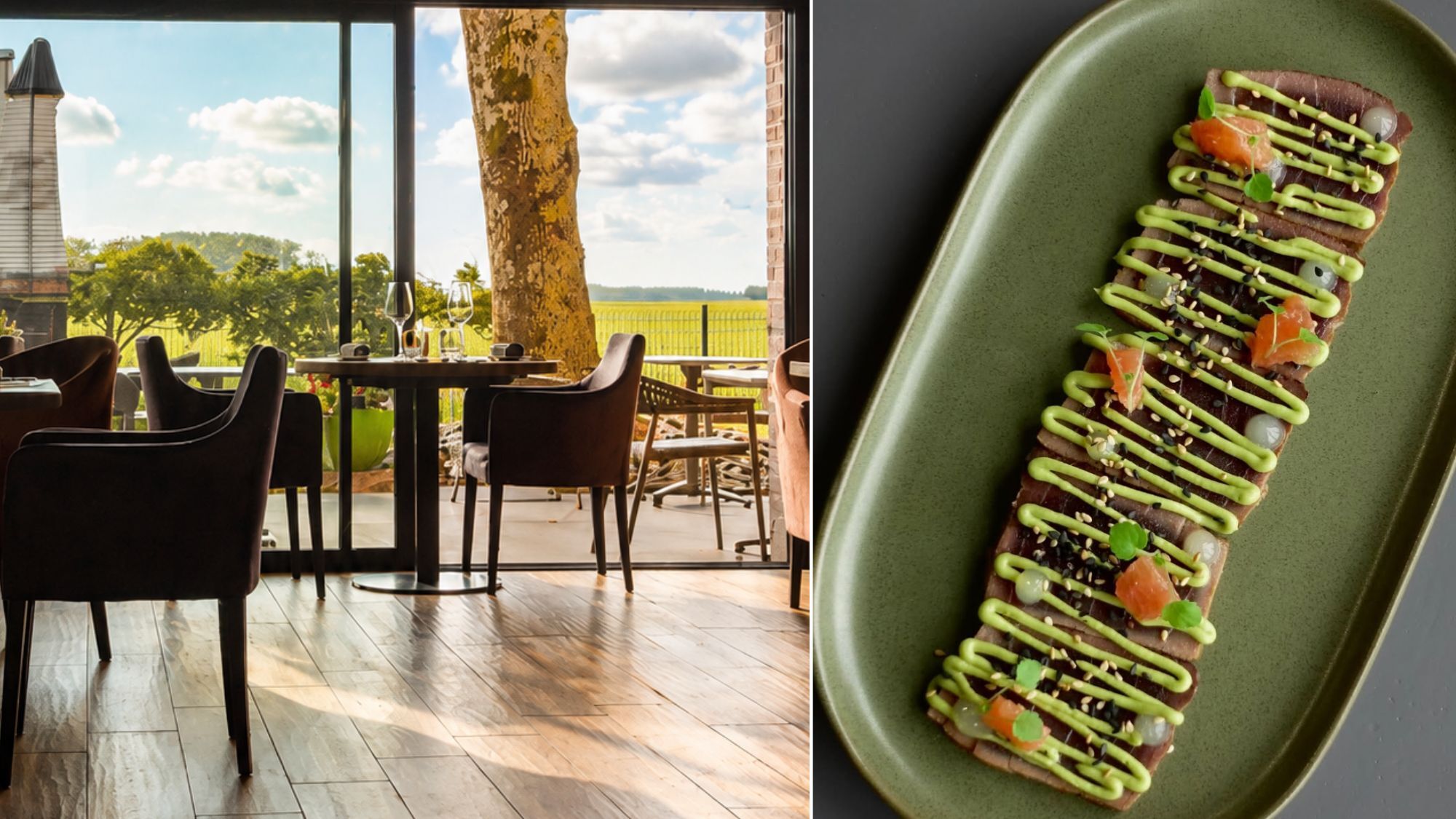 Cette adresse cachée dans la campagne près de Lille donne envie de ralentir le temps d'un déjeuner terrasse-tataki-tables-plat