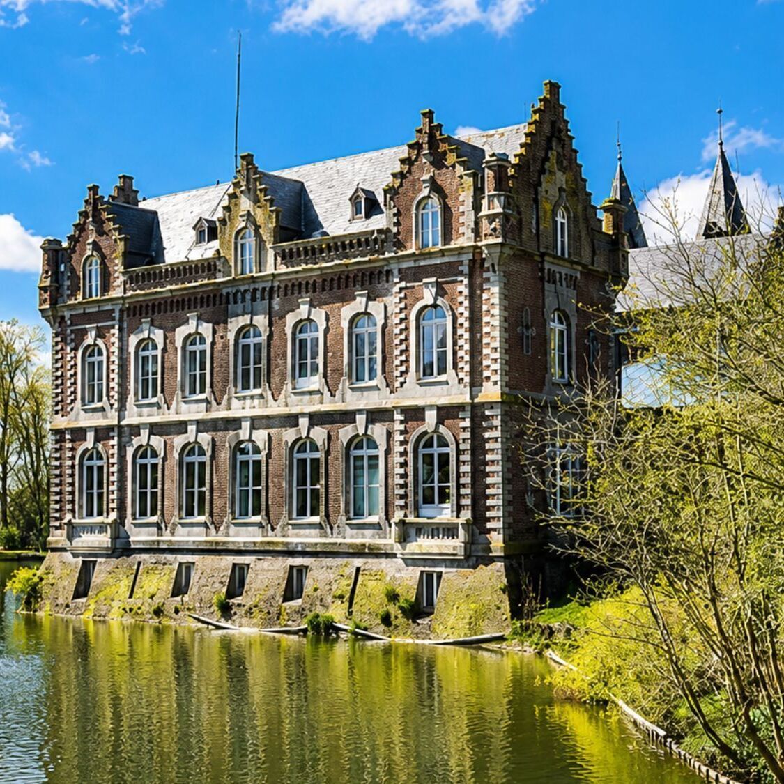 À 1h20 de Bruxelles, ce parc gratuit de 14 hectares cache un lac, un labyrinthe et des animaux parc-chateau-lac-arbre-2-2000