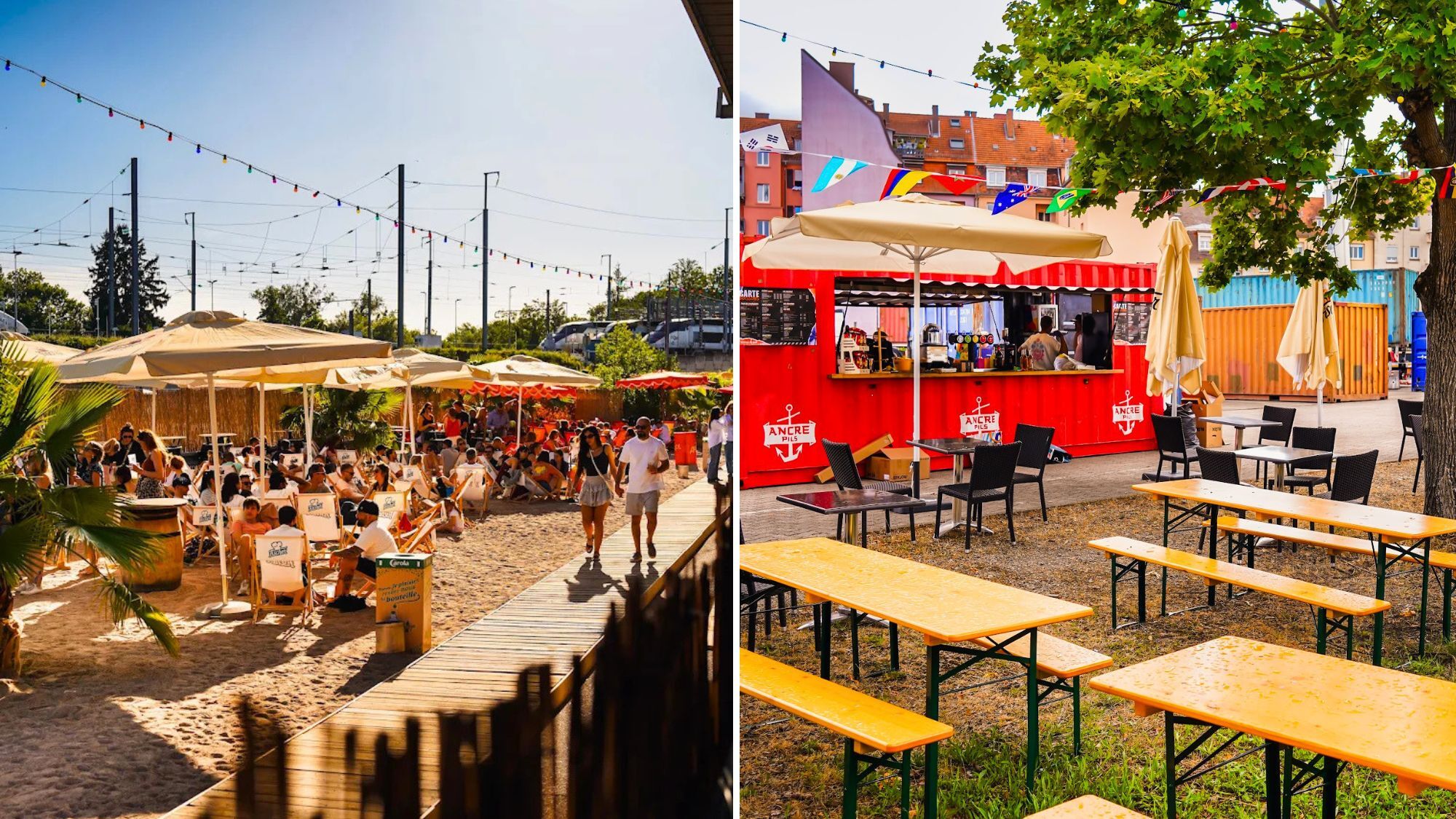 A festive XXL spot of 4,000 m² with a beach, food trucks, and giant screens is opening in Strasbourg! manufakture-krimmeri-strasbourg-lieu-ephemere