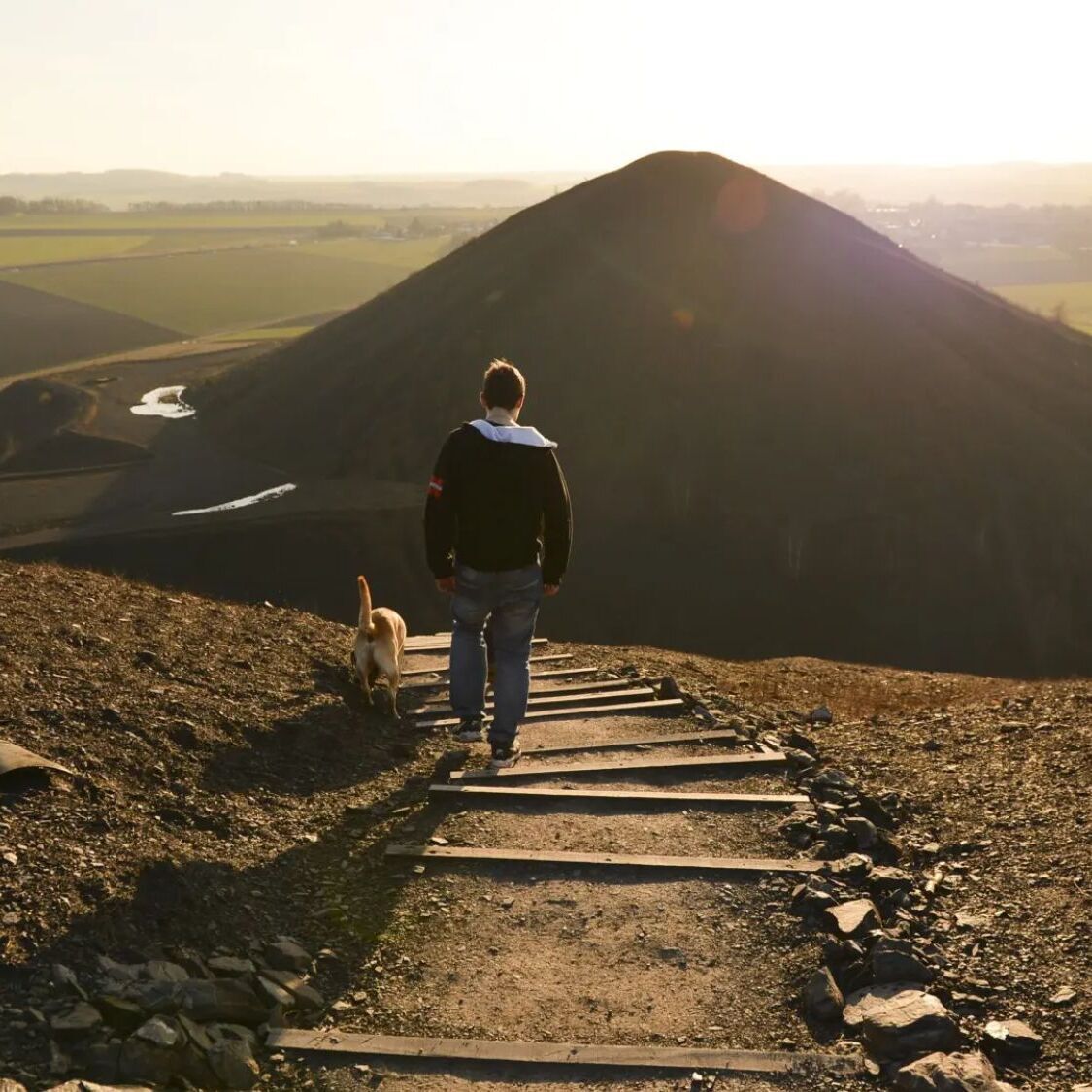 À 30 min de Lille, cette randonnée au sommet des plus hauts terrils d’Europe offre une vue complètement folle terrils-homme-chien-panorama