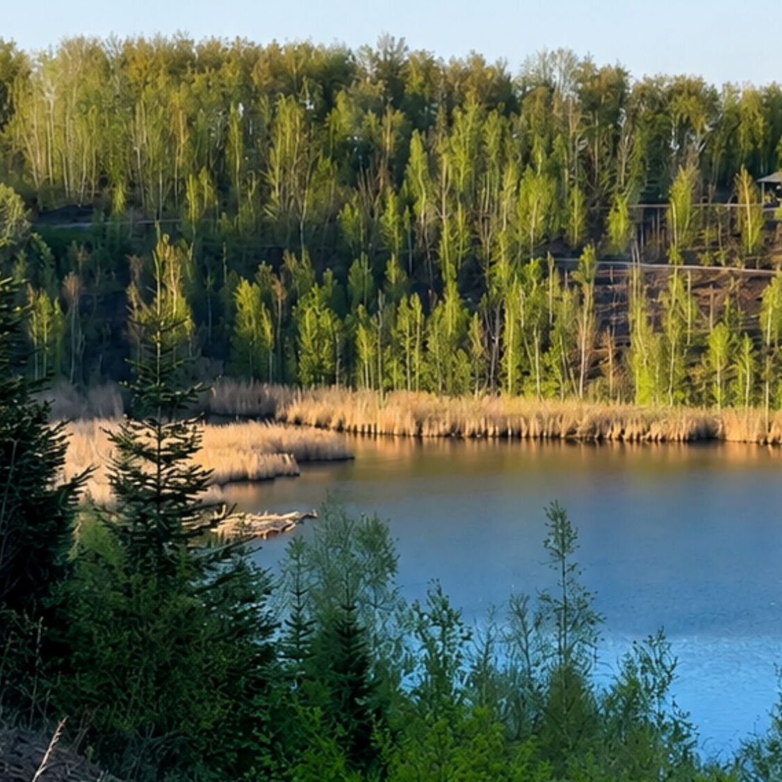 À 30 min de Lille, ce lac caché avec plage de sable fin donne presque l’impression d’être en vacances arbres-plage-sable