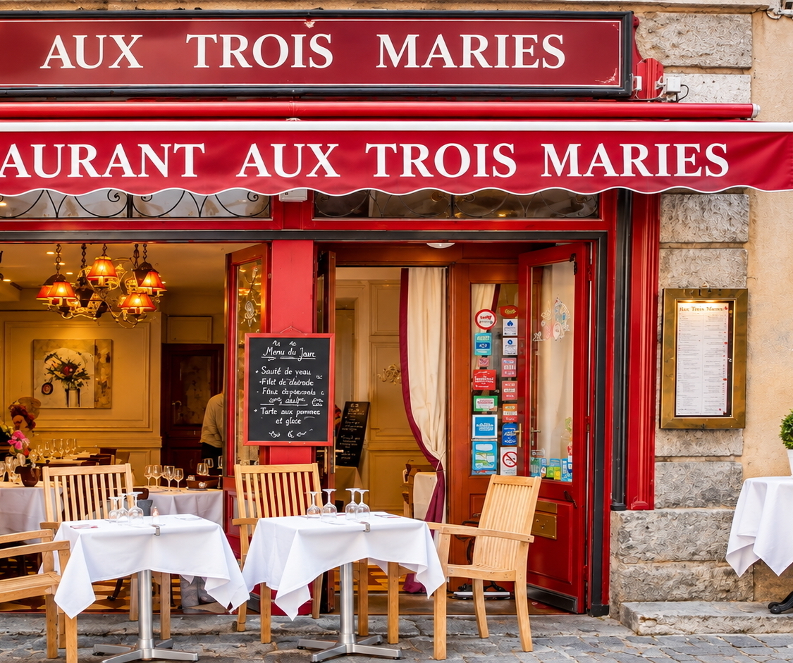 Ce bouchon lyonnais était le refuge de poètes résistants comme Louis Aragon et Paul Éluard trois-maries-bouchon-lyonnais-refuge-clandestin-po
