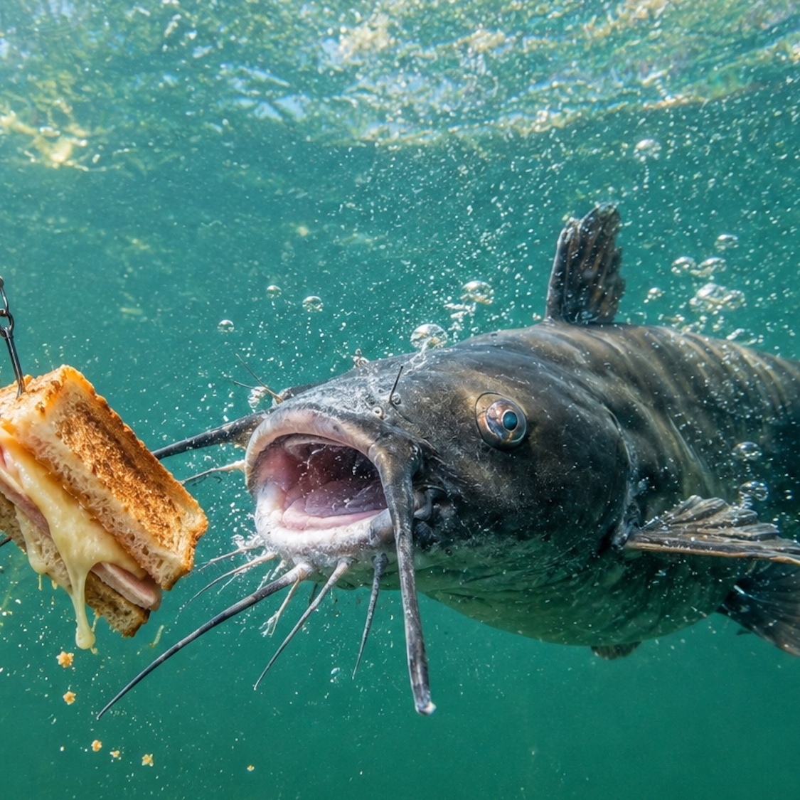 Un Lyonnais pêche un silure géant de 2,30 mètres...avec un croque-monsieur ! lyonnais-peche-silure-2-30-metres-croque-monsieur