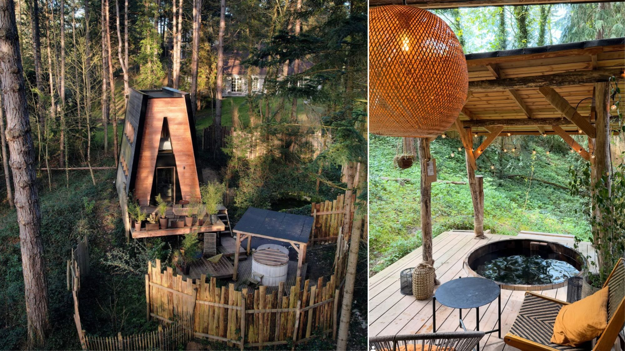 À 1h30 de Lille, ces cabanes insolites avec bain nordique se cachent entre forêt et mer logement-insolite-cabane-foret
