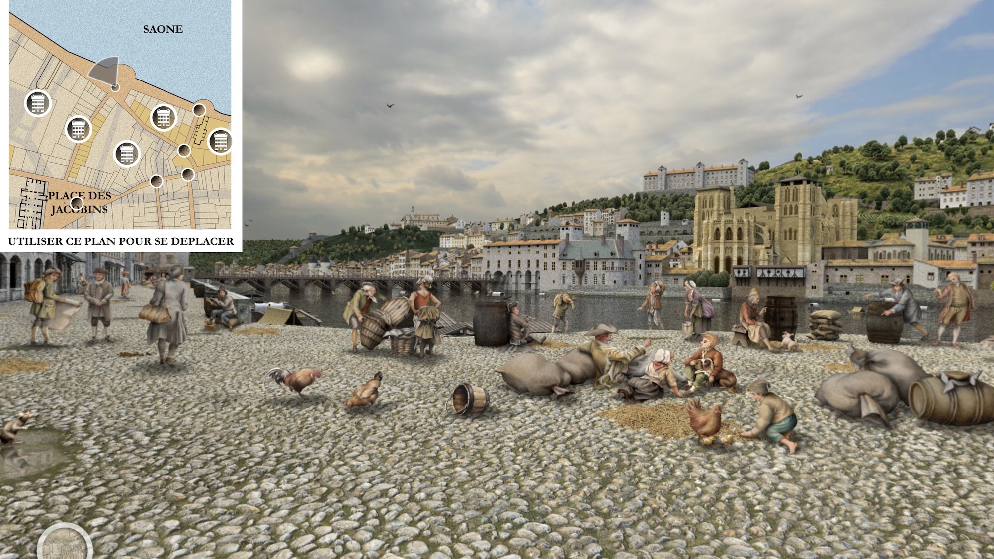 Cette carte interactive permet de se balader dans les rues de Lyon comme en 1700 carte-interactive-lyon-1700