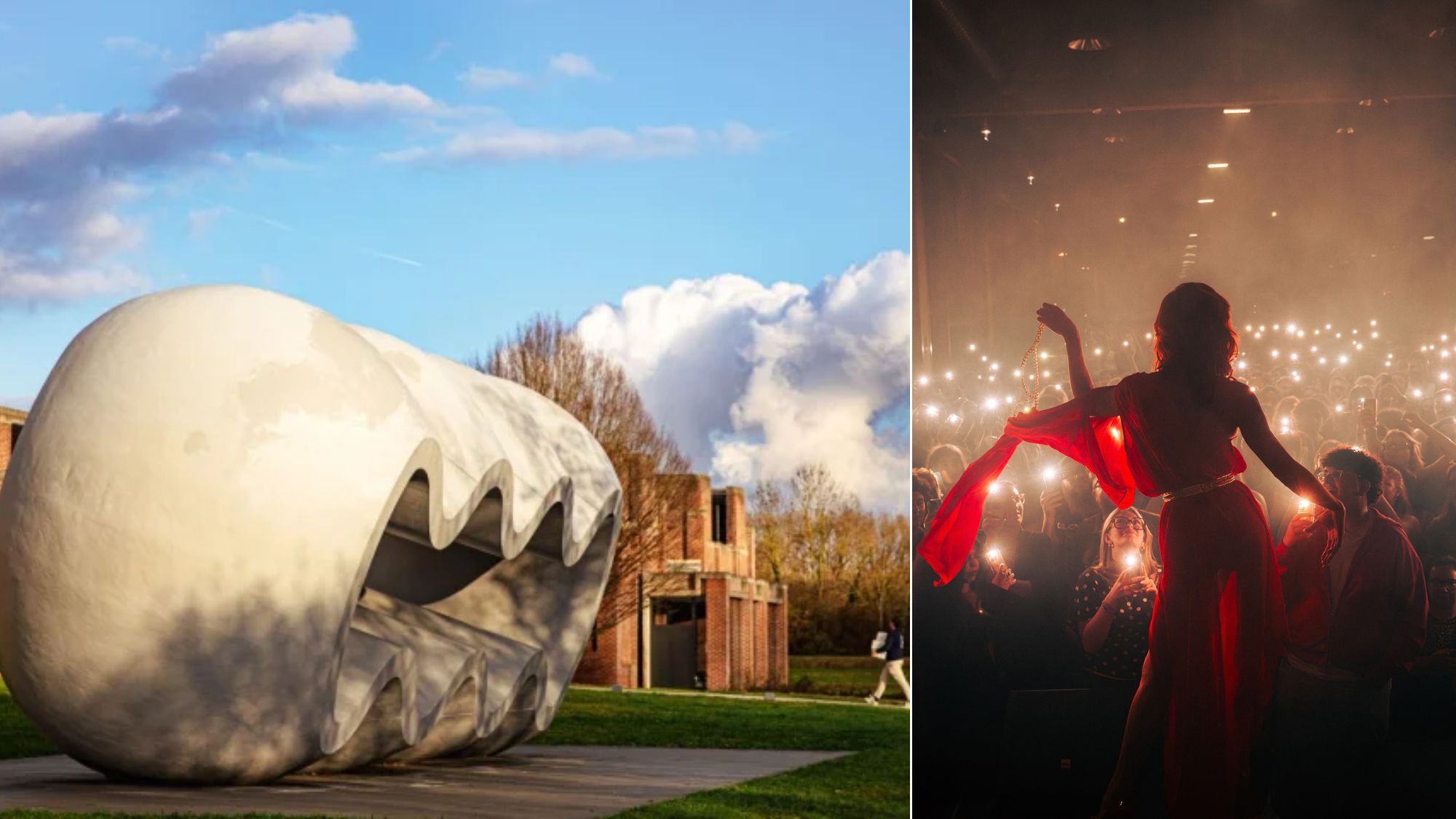 This major museum near Lille is launching free late-night events with DJ sets, performances and food soiree-concert-batiment-ciel-herbe