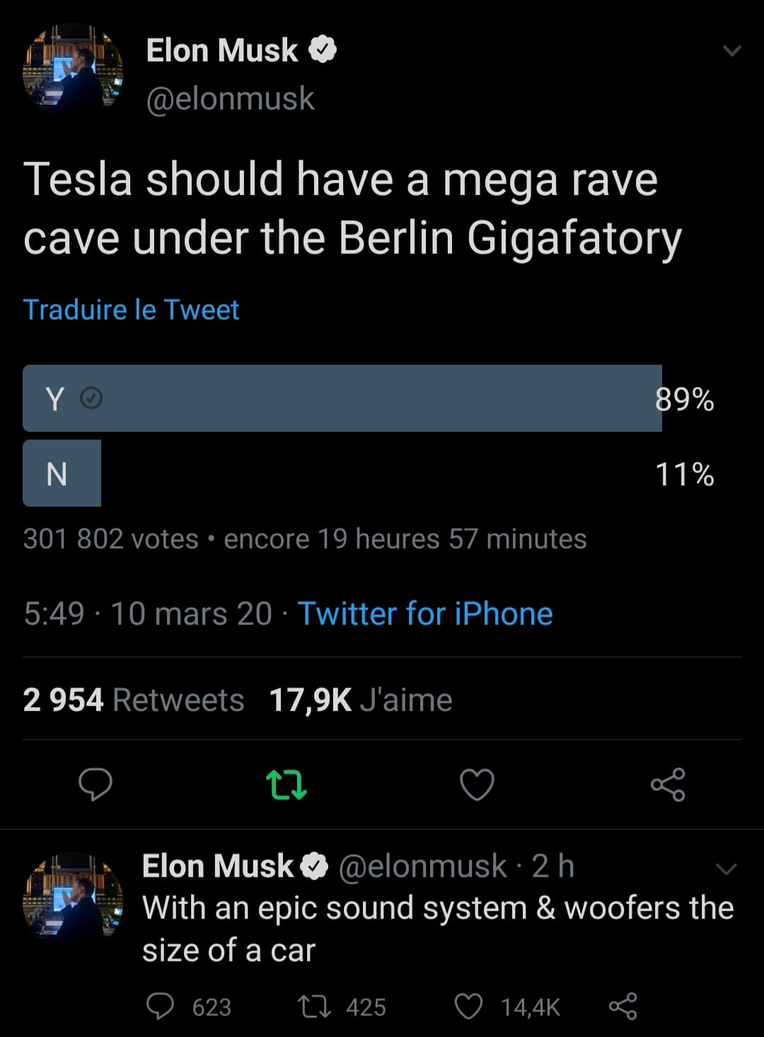 Elon Musk retourne encore une fois Twitter avec une idée de rave Tesla